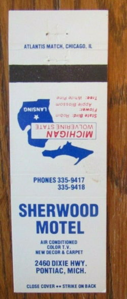 Sherwood Motel - Matchbook (newer photo)